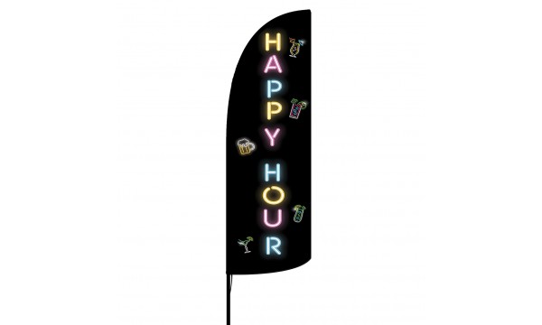 Happy Hour Custom Advertising Flag